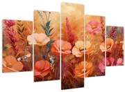 Obraz - Lúčne kvety, maľba (150x105 cm)