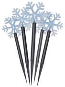 LED  Vianočná vonkajšia dekorácia 5xLED/3xAA IP44 vločky
