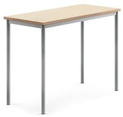 Stôl SONITUS, 1200x600x900 mm, linoleum - béžová, strieborná