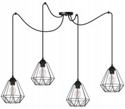 Závesné svietidlo Fusion Spider, 4x drôtené tienidlo (výber z 2 farieb)