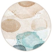 Modro-béžový prateľný okrúhly koberec ø 150 cm Puddle – Mila Home