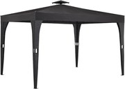 Altánok Pavilón LUXUS XXL polyratan> 3x4m antracit