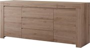 XXXLutz ŠIROKÁ KOMODA, farba duba, 184/81/42 cm MID.YOU - Komody - 001844004302