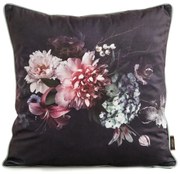 DEKORAČNÁ OBLIEČKA NA VANKÚŠ VELVET 137 45X45 CM KVETY