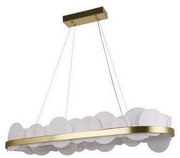 LED Stmievateľný luster na lanku LED/50W/230V 3000-6500K zlatá + diaľkové ovládanie