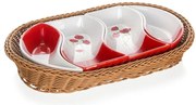 Misky v košíku 30,5 cm 4 dielna súprava   Redpoppy  601559rp