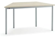 Stôl SONITUS TRAPETS, 1400x700x720 mm, linoleum - béžová, strieborná
