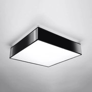 Stropné svietidlo Horus, 1x čierne plastové tienidlo, (biely plast), (45 cm)