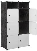 Hogler 3412 Variabilný policový systém 14 políc, 72 x 129 x 47 cm, čierna farba