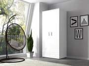 Šatníková skriňa BONNIE biela vysoký lesk 80 x 190 x 56