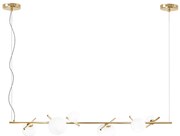 Toolight Toolight, stropné svietidlo 145cm 6xG9 APP1664-6CP, zlatá-biela, OSW-05705