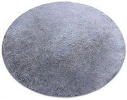 Koberec LAPIN Shaggy kruh čierny/slonia kosť protišmykový