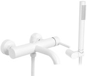 Rea Lungo, nástenná vaňová batéria s ručnou sprchovou súpravou, biela, REA-B8030