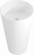 Mexen Onyx-01 voľne stojaca umývadlo z konglomerátu 45 x 45 cm, biela matná - 26524500