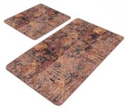 Hnedé zamatové kúpeľňové predložky v súprave 2 ks 60x100 cm – Mila Home