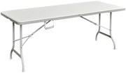 Kempingový stôl skladací biely