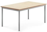 Stôl SONITUS, 1200x800x600 mm, linoleum - béžová, strieborná