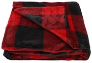 Rodinná deka Káro červeno-čierna, 200 x 300 cm