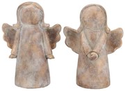2ks zlatá antik cementová dekorácia anjel - 18*11*25 cm