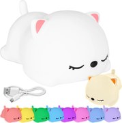 Nočná LED lampička - MAČIČKA