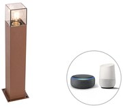 Inteligentná stojaca vonkajšia lampa hrdzavohnedá 50 cm vrátane Wifi P45 - Denmark