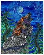 NO-1006646 NORIMPEX 7D Diamantová mozaika - Mandaloví vlci