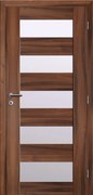 Solodoor Interiérové dvere rámové, 60 P, 650 × 1 985 mm, fólia, pravé, orech kráľovský, presklené