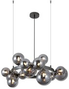 Wofi 5014-1505W - LED Luster na lanku VILLA 15xG9/3W/230V čierna