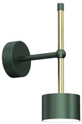 Nástenné svietidlo Arena, 1x zelené kovové tienidlo, gr/g
