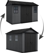 Záhradný domček Keter Newton Plus wide 11x7,5 šedý, s podlahou