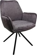 Jedálenská stolička Miracle, tmavo šedá látka%
