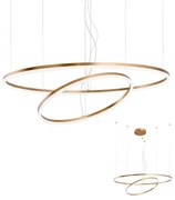 Redo 01-1721 - LED Luster na lanku ORBIT LED/42W + LED/66W/230V bronz