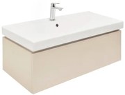 Kúpeľňová skrinka s umyvadlem a baterií SAT Feel 100x30x46 cm mat SATFEEL100BEU1B