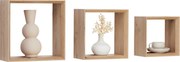XXXLutz SADA NÁSTENNÝCH REGÁLOV, dub artisan Carryhome - Regály - 002798013702