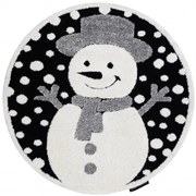 Koberec JOY Snowman čierny / krém
