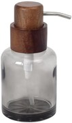 Sapho Sapho, FIGO voľne stojaci dávkovač mydla 300 ml, dymové sklo/drevo, 08387