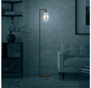 Eglo 390256 - Stojacia lampa ESTANYS 1xE27/40W/230V dymová