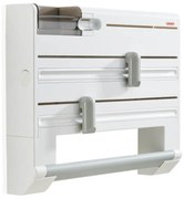 Biely nástenný plastový držiak na fólie a papierové utierky Parat – LEIFHEIT