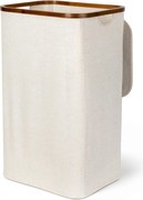 Krémový látkový kôš na bielizeň Bamboo/Linen – Bigso