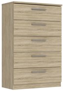 IDEA nábytok Komoda 5 zásuviek SURREY dub Sonoma