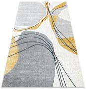 Koberec FUSION 5868 línie / moderný / abstraktný, biely / žltý