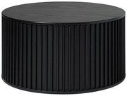 Čierny okrúhly konferenčný stolík ø 85 cm Siena – Unique Furniture