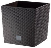 Obal na kvetináč Rato Low tmavohnedá, S