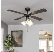 ZEVENTI - Stropný ventilátor ZURRIOLA 3xE27/60W/230V hnedá ZV0011