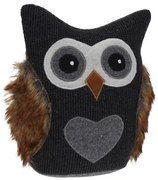 Zarážka za dvere Sova – čierna 23 x 23 cm