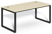 Stôl SimpleOffice 180 x 90 cm, dub svetlý / čierna