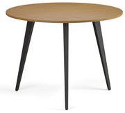 Konferenčný stôl PRIMO VIBE, priemer 100 cm, čierna podnož, buk