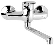 Mereo Mereo, Drezová nástenná batéria, Sonáta, s ramienkom plochým rovným 300 mm, chróm, MER-CB30206N