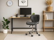 Set do pracovne stôl TAYLOR SONOMA 100x50 cm + kreslo AVOLA z eko kože sivé