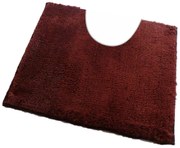 ROUTNER Kúpeľňová predložka COTTON Hnedá 20109 - Hnedá / 50 x 50 cm WC s výkrojom 20109
